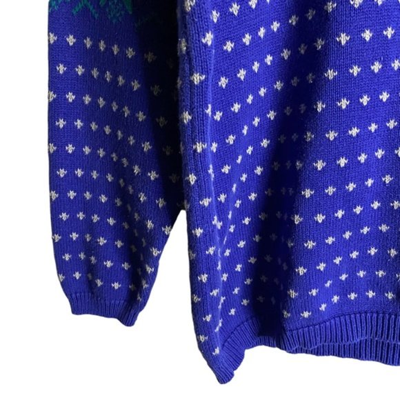 Leigh Morgan Women's Fair Isle Print Crewneck Knit Sweater - Picture 4 of 6